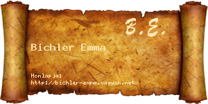 Bichler Emma névjegykártya